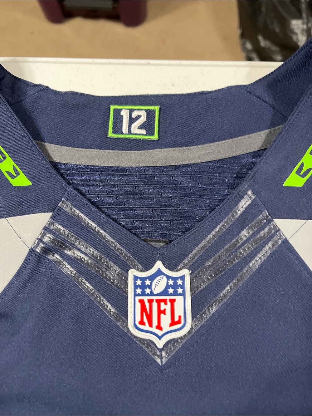 Seattle Seahawks Dark Navy Home Jersey #12 Fan - Picture 3 of 7